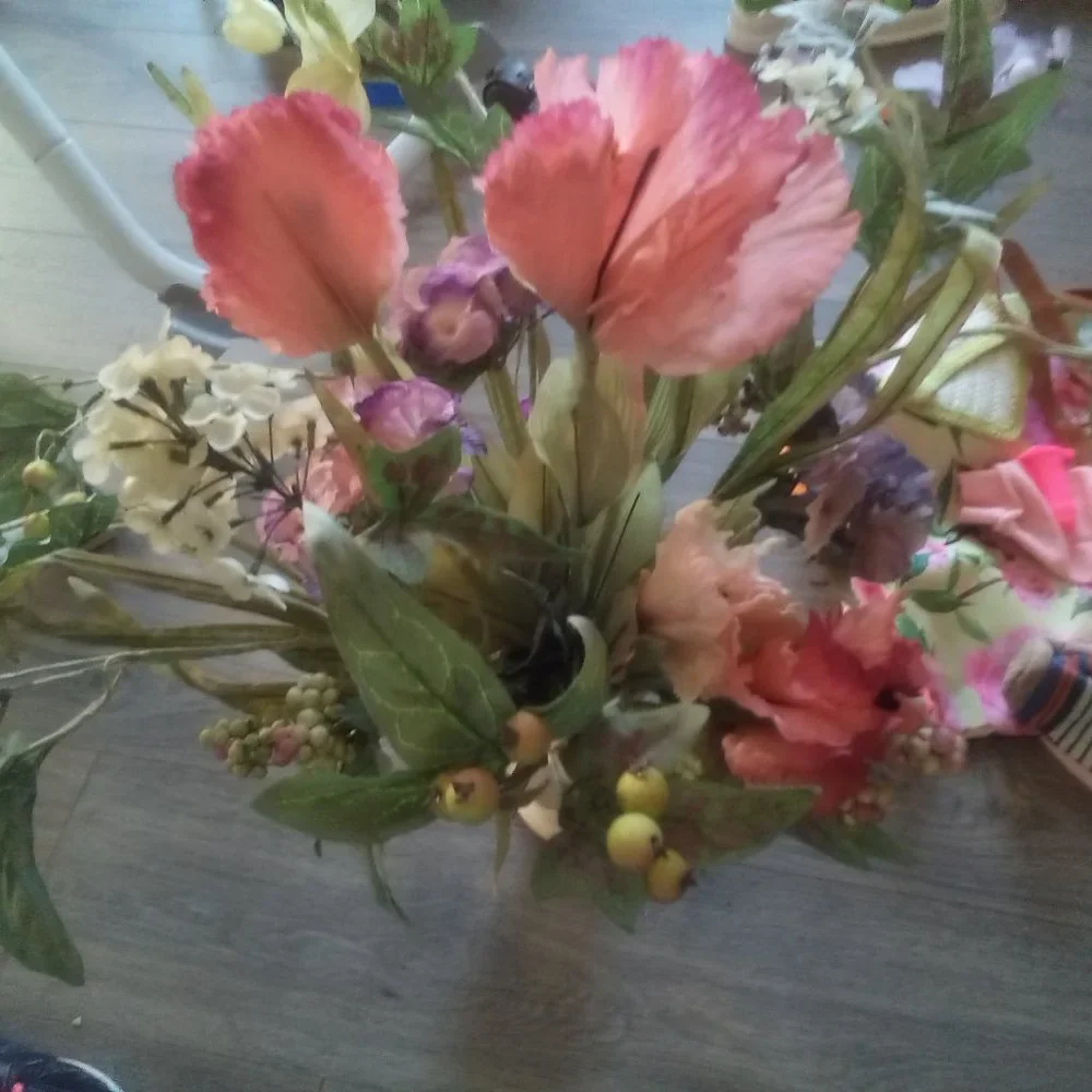 👵EUC Haeger VINTAGE FLOWER ARRANGEMENT